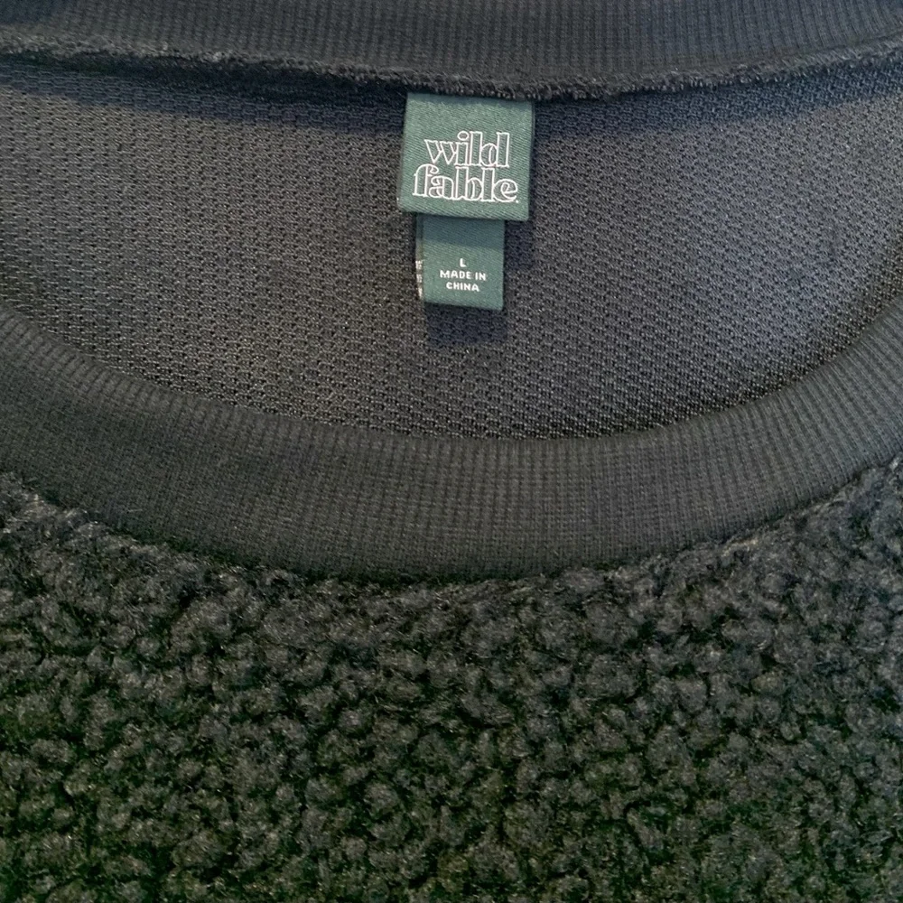Wild Fable Cozy Black Sherpa Sweater - Picture 6 of 7